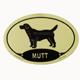 Euro Style Oval Dog Decal Mutt