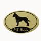 Euro Style Oval Dog Decal Pit Bull