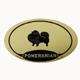 Euro Style Oval Dog Decal Pomeranian
