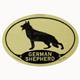 Euro Style Oval Dog Decal German Shepherd