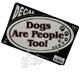 6-inch Oval Dogs are People Too! Decal