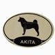 Euro Style Oval Dog Decal Akita