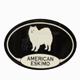 Euro Style Oval Dog Decal American Eskimo Dog