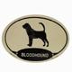 Euro Style Oval Dog Decal Bloodhound