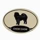 Euro Style Oval Dog Decal Chow Chow