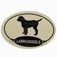 Euro Style Oval Dog Decal Labradoodle