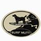 Euro Style Oval Dog Decal Surf Mutt