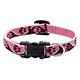Dog Collar Adjustable Nylon Tickled Pink 6-9 inches