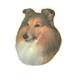 Double Sided Dog Decal Shetland Sheepdog