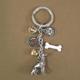 Key Chain Greyhound with 5 Charms