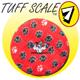 Tuffy's Flyer Jr Red Paw Design Dog Toy