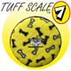 Tuffy's Flyer Jr Yellow Bone Design Dog Toy