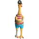 Rubber Chicken Long Squawk Silver 15.75 inches Dog Toy