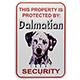 Sign Dalmatian Security inch Aluminum