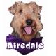 6-inch Vinyl Dog Decal Airedale Picture