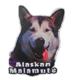 6-inch Vinyl Dog Decal Alaskan Malamute Picture