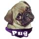 6-inch Vinyl Dog Decal Pug Fawn Picture