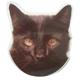 Double Sided Decal Cat Black Head