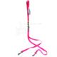 Pet Walker-Plus Nylon Leash 2-Dog Hot Pink Large