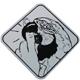 Aluminum Warning! Biting Parrot Sign 