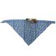 Dog Bandana Blue Flower Large
