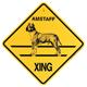 Xing Sign American Staffordshire Plastic 10.5 x 10.5 inches