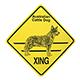 Xing Sign Australian Cattle Dog  Plastic 10.5 x 10.5 inches