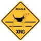 Xing Sign Beagle Plastic 10.5 x 10.5 inches
