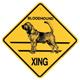 Xing Sign Bloodhound Plastic 10.5 x 10.5 inches