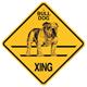 Xing Sign Bull Dog Plastic 10.5 x 10.5 inches