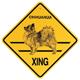Xing Sign Chihuahua Long Coated Plastic 10.5 x 10.5 inches