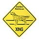 Xing Sign Golden Retriever Plastic 10.5 x 10.5 inches