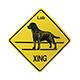 Xing Sign Labrador Retriever Plastic 10.5 x 10.5 inches