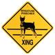 Xing Sign Minature Pinscher Plastic 10.5 x 10.5 inches