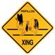 Xing Sign Papillon Plastic 10.5 x 10.5 inches