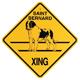 Xing Sign Saint Bernard Plastic 10.5 x 10.5 inches