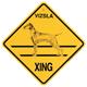 Xing Sign Vizsla Plastic 10.5 x 10.5 inches