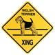 Xing Sign Welsh Terrier Plastic 10.5 x 10.5 inches