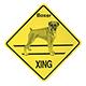Crossing Sign Boxer Natural Xing