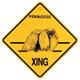 Xing Sign Pekingese Plastic 10.5 x 10.5 inches