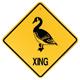 Plastic Yellow Sign Goose Crossing (XING)