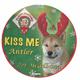 Kiss Me Holiday Antlers Dog Headband