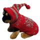 Handmade Dog Sweater Wool Snowflake with Hood XXSmall