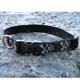 Dog Collar Adjustable Nylon Bling Bones 18-31 1 inch wide
