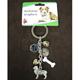 Key Chain Australian Shepherd with 5 Charms