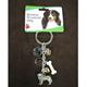 Key Chain Bernese Mountain Dog with 5 Charms