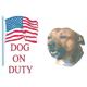 Sign Dog On Duty Staffordshire Bull Terrrier Aluminum