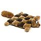 Mega Squeak Plush Puppy Squirrel Mat Large Dog Toy