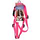Adjustable Medium Dog Harness 3/4-inch Neon Pink Nylon