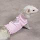 Biddie Buddies Ferret Rhinestone Tee Pink Lg
